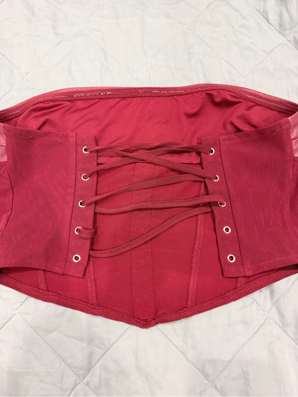 Strapless Buckle Corset Ruched Mini Skirt Matching Set - Picture 6 of 6